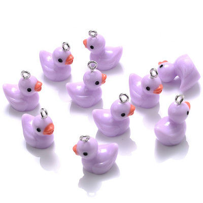 iYOE 10 τμχ Mix Cute Animal Duck Charms Resin Charms For Making Βραχιόλι Σκουλαρίκια Κολιέ Κρεμαστό κόσμημα προμήθειες