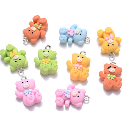 iYOE 10 τμχ Mix Cute Animal Duck Charms Resin Charms For Making Βραχιόλι Σκουλαρίκια Κολιέ Κρεμαστό κόσμημα προμήθειες