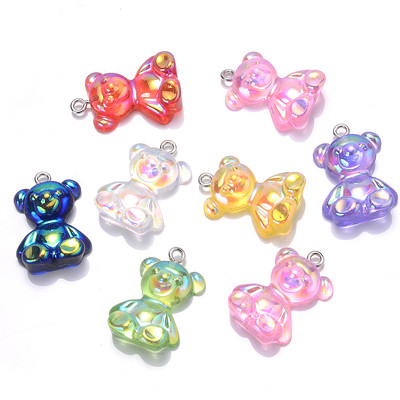 iYOE 10 τμχ Mix Cute Animal Duck Charms Resin Charms For Making Βραχιόλι Σκουλαρίκια Κολιέ Κρεμαστό κόσμημα προμήθειες