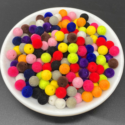 100 vnt/stal. 8 mm aksominiai akriliniai apvalūs karoliukai, skirti rankų darbo papuošalams gaminti, karoliai, apyrankės, „pasidaryk pats“ priedai, palaikymas, pristatymas