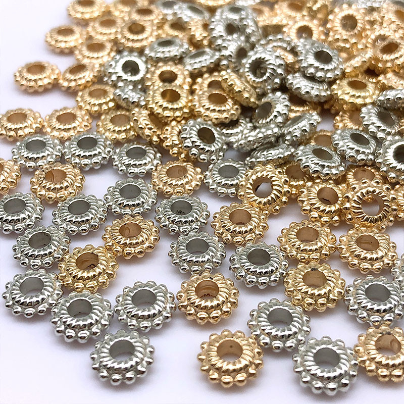 8mm 200/400tk lahtised helmed mustriga Euroopa helmed suure auguga plastist CCB helmed ehete valmistamiseks (mitte metallist) lillevahehelmed