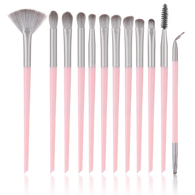 RANCAI 12 ΤΕΜ. Πινέλα μακιγιάζ για σκιές ματιών Blending βούρτσα φρυδιών βούρτσα ματιών Βούρτσα μαλλιών Μαλλί Μικρή βεντάλια βούρτσα καλλυντικών
