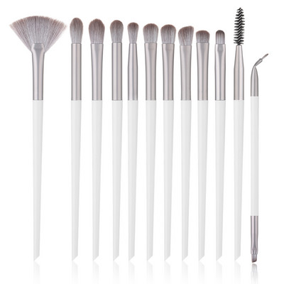 RANCAI 12 ΤΕΜ. Πινέλα μακιγιάζ για σκιές ματιών Blending βούρτσα φρυδιών βούρτσα ματιών Βούρτσα μαλλιών Μαλλί Μικρή βεντάλια βούρτσα καλλυντικών