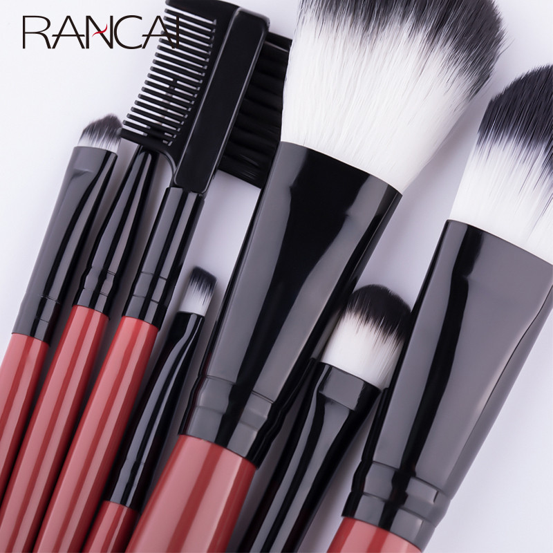 RANCAI meigipintslid 7 tk Red Powder Foundation Blusher Face Kabuki Brush pincel maquiagem Kosmeetika Tööriistad Make Up