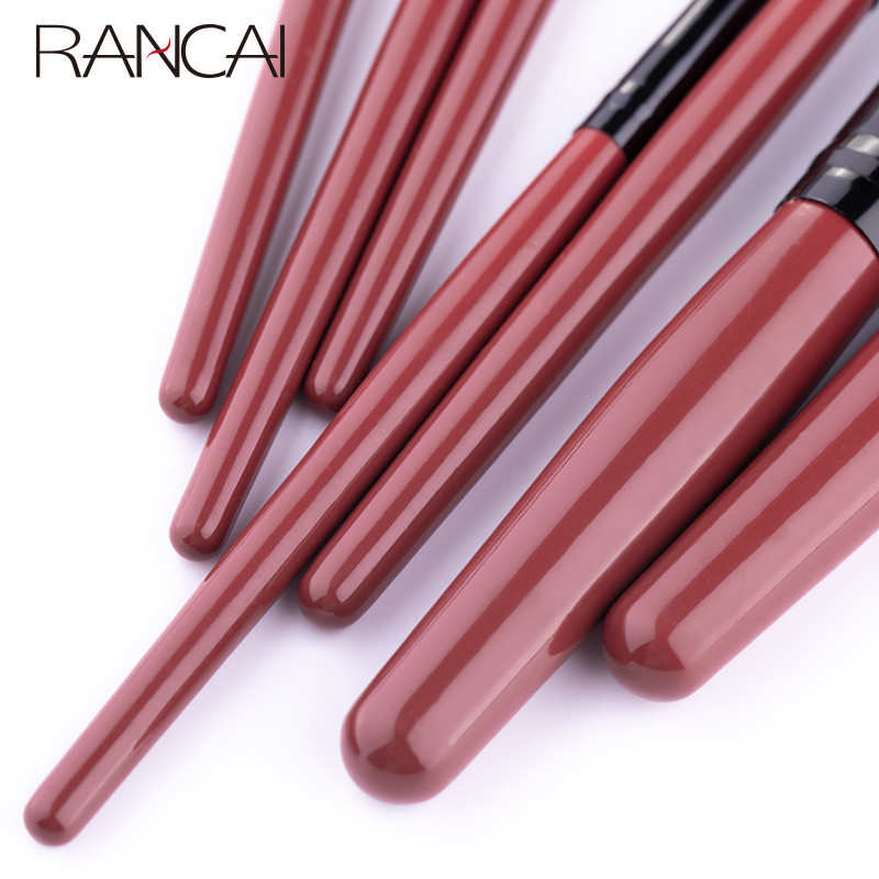 RANCAI meigipintslid 7 tk Red Powder Foundation Blusher Face Kabuki Brush pincel maquiagem Kosmeetika Tööriistad Make Up