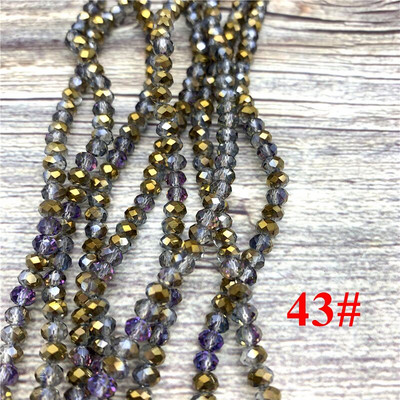 2X3mm/3X4mm/4X6mm Crystal Rondel Beads hulgimüük AB Värvilõikega lihvitud ümmargused klaashelmed ehete valmistamiseks Käevõrude tarvikud