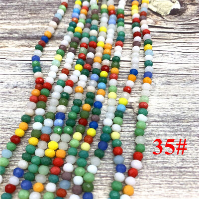 2X3mm/3X4mm/4X6mm Crystal Rondel Beads hulgimüük AB Värvilõikega lihvitud ümmargused klaashelmed ehete valmistamiseks Käevõrude tarvikud