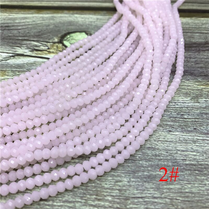2X3mm/3X4mm/4X6mm Crystal Rondel Beads hulgimüük AB Värvilõikega lihvitud ümmargused klaashelmed ehete valmistamiseks Käevõrude tarvikud