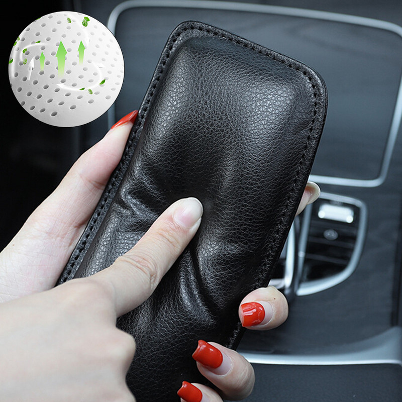 1 τεμ 18x8 cm Δερμάτινο μαξιλαράκι γονάτων αυτοκινήτου Εσωτερικό μαξιλάρι αυτοκινήτου Άνετο ελαστικό μαξιλάρι Memory Foam Universal Στήριγμα μηρών Αξεσουάρ αυτοκινήτου