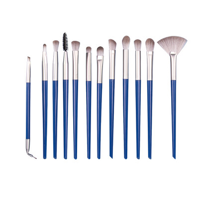 RANCAI 12tk Professionaalsed meigipintslid Roosa värvi lauvärvide jumestuspintslite komplekt Blending Eyeliner Brow Fan Cosmetic tööriistakomplektid