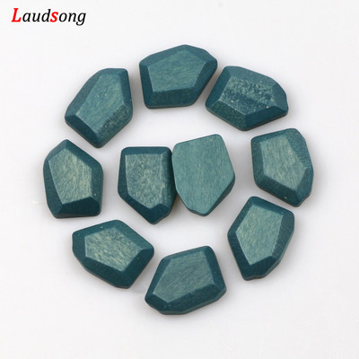 10 τμχ 18Χ15 χιλιοστά Φυσικές ακανόνιστες πολύχρωμες χάντρες Ξύλινες χάντρες για την κατασκευή κοσμημάτων Βραχιόλι κολιέ χειροποίητο DIY