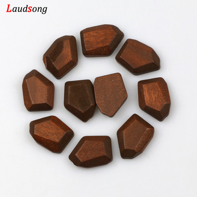 10 τμχ 18Χ15 χιλιοστά Φυσικές ακανόνιστες πολύχρωμες χάντρες Ξύλινες χάντρες για την κατασκευή κοσμημάτων Βραχιόλι κολιέ χειροποίητο DIY