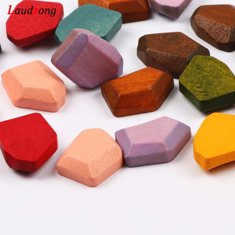 10 τμχ 18Χ15 χιλιοστά Φυσικές ακανόνιστες πολύχρωμες χάντρες Ξύλινες χάντρες για την κατασκευή κοσμημάτων Βραχιόλι κολιέ χειροποίητο DIY