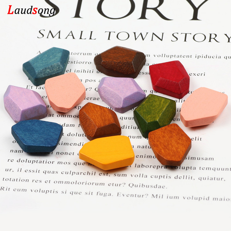 10 τμχ 18Χ15 χιλιοστά Φυσικές ακανόνιστες πολύχρωμες χάντρες Ξύλινες χάντρες για την κατασκευή κοσμημάτων Βραχιόλι κολιέ χειροποίητο DIY