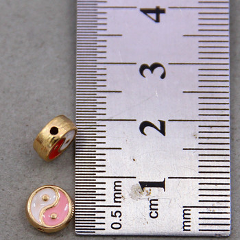 10 τμχ 8 χιλιοστά σμάλτο διπλής όψης Γιν γιανγκ Spacer Loose Beads για Κατασκευή κοσμημάτων Βραχιόλι Κολιέ Σκουλαρίκια Αξεσουάρ