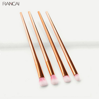 RANCAI 4pcs Diamond Handle Eyeshadow Contour Blending Concealer Makeup Cosmetic Brush Tool