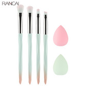 RANCAI 4 tk. Silmapintslite komplekt Pehme Juuste Smudge Crease Blending Lauvärvipintslid Beauty Sponge Egg Meigikomplekt brochas de maquillaje