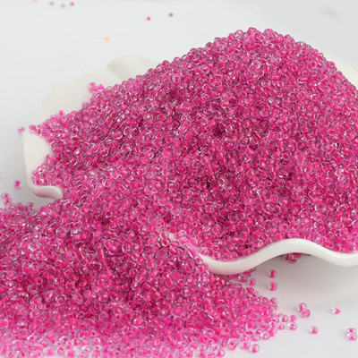 1000 τμχ/παρτίδα 2mm Διαφανή Εσωτερικά Χρώματα Τσέχικα Γυάλινες Χάντρες Κρυστάλλινα Σπόροι Στρογγυλές Τρύπες Χάντρες για DIY κοσμήματα που κατασκευάζουν χειροποίητα DIY