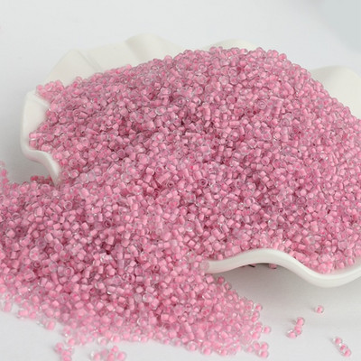 1000 τμχ/παρτίδα 2mm Διαφανή Εσωτερικά Χρώματα Τσέχικα Γυάλινες Χάντρες Κρυστάλλινα Σπόροι Στρογγυλές Τρύπες Χάντρες για DIY κοσμήματα που κατασκευάζουν χειροποίητα DIY