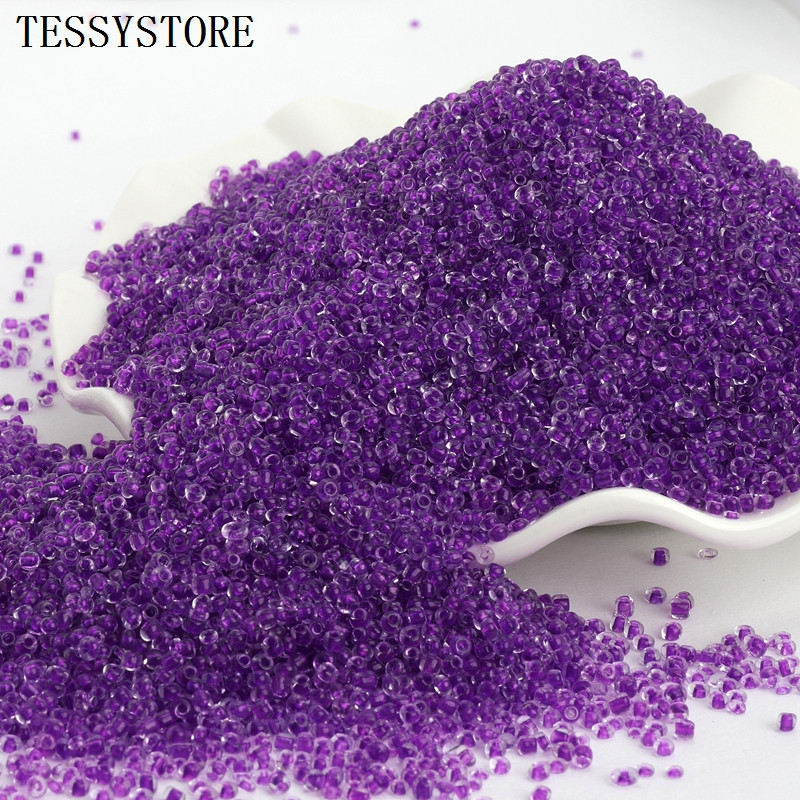 1000 τμχ/παρτίδα 2mm Διαφανή Εσωτερικά Χρώματα Τσέχικα Γυάλινες Χάντρες Κρυστάλλινα Σπόροι Στρογγυλές Τρύπες Χάντρες για DIY κοσμήματα που κατασκευάζουν χειροποίητα DIY