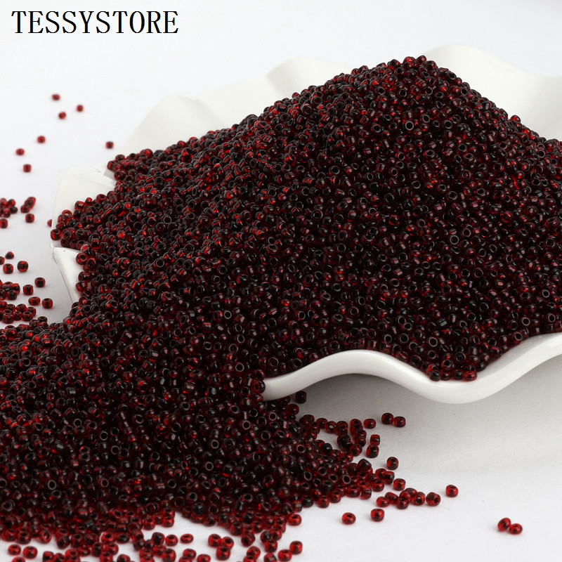1000 τμχ/παρτίδα 2mm Διαφανή Εσωτερικά Χρώματα Τσέχικα Γυάλινες Χάντρες Κρυστάλλινα Σπόροι Στρογγυλές Τρύπες Χάντρες για DIY κοσμήματα που κατασκευάζουν χειροποίητα DIY