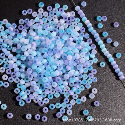 Szuper 4 mm-es macskaszem Jade jégüveg rizsgyöngyök barkácsolás kézzel készített gyöngyös karkötők fülbevalók szőtt ékszerek anyagok