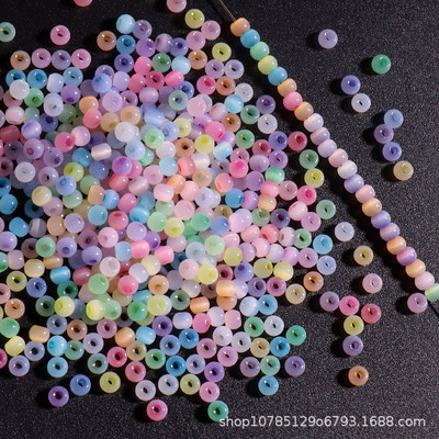 Szuper 4 mm-es macskaszem Jade jégüveg rizsgyöngyök barkácsolás kézzel készített gyöngyös karkötők fülbevalók szőtt ékszerek anyagok