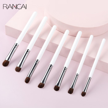 Σετ βούρτσες μακιγιάζ ματιών RANCAI Cosmetic Eye Shadow Brush 7 τμχ Πόνυ για το συνδυασμό φρυδιών Eyelash Liner Concealer Kit Beauty