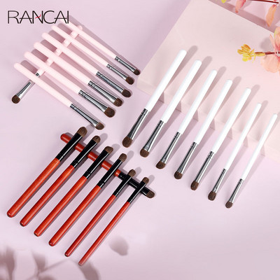 RANCAI Cosmetic Eye Makeup Birshes Set 7 Pcs Pony Hair Eyeshadow Brush For Eyerow Blending Eyelash Liner Concealer Kit Beauty