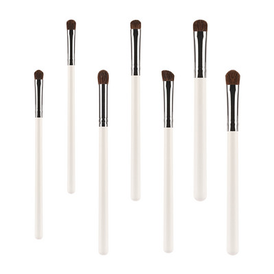 RANCAI Set de pensule cosmetice pentru machiaj pentru ochi 7 buc Perie pentru fard de pleoape din păr de ponei pentru amestecarea sprâncenelor Crema de gene Kit de corector Frumusețe