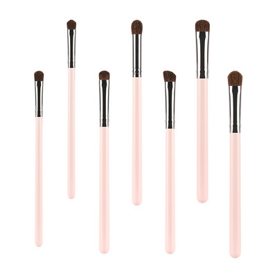 RANCAI Set de pensule cosmetice pentru machiaj pentru ochi 7 buc Perie pentru fard de pleoape din păr de ponei pentru amestecarea sprâncenelor Crema de gene Kit de corector Frumusețe