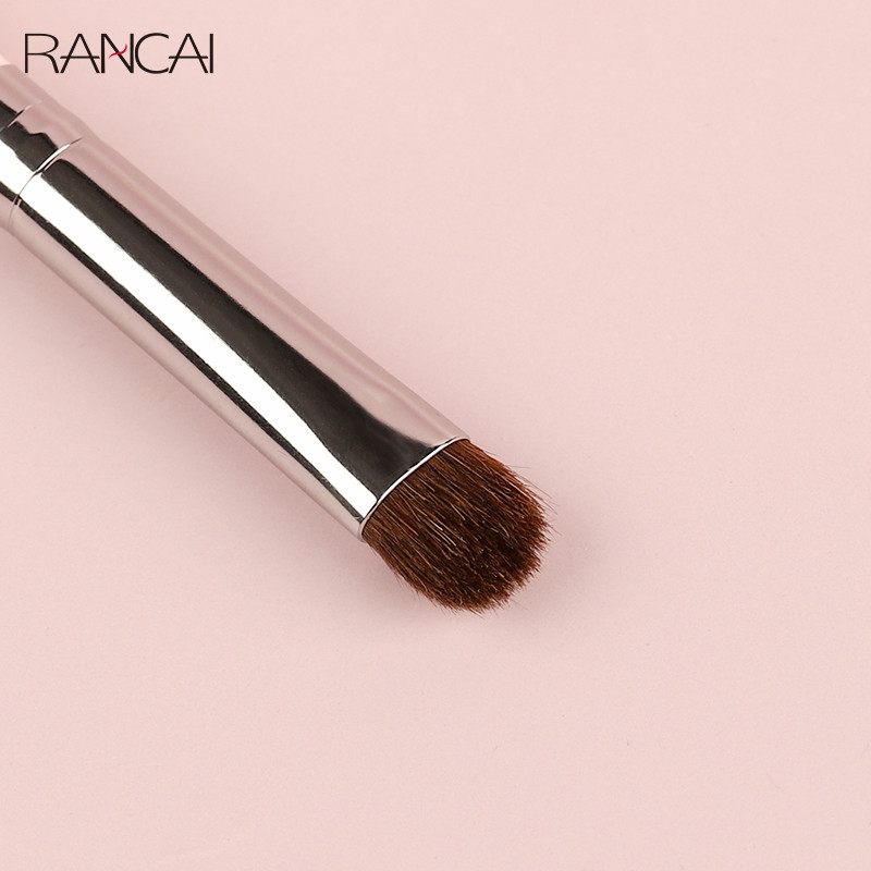 RANCAI Set de pensule cosmetice pentru machiaj pentru ochi 7 buc Perie pentru fard de pleoape din păr de ponei pentru amestecarea sprâncenelor Crema de gene Kit de corector Frumusețe