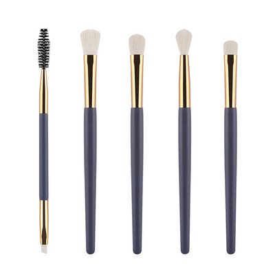 RANCAI meigipintslite komplekt 5 tk Sinine läikiv matt jumestuskosmeetika ilutööriistade komplekt lauvärv kulmude ripsmete esiletõstja pintsel
