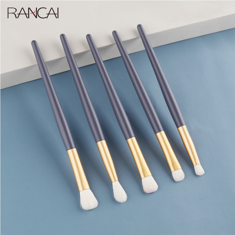 RANCAI meigipintslite komplekt 5 tk Sinine läikiv matt jumestuskosmeetika ilutööriistade komplekt lauvärv kulmude ripsmete esiletõstja pintsel