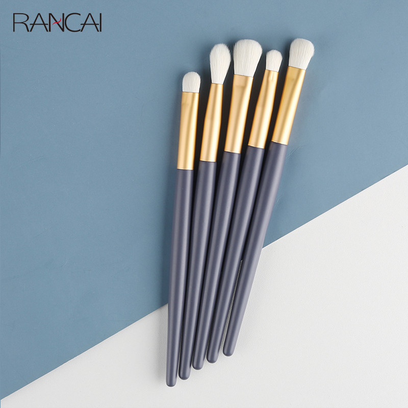 RANCAI meigipintslite komplekt 5 tk Sinine läikiv matt jumestuskosmeetika ilutööriistade komplekt lauvärv kulmude ripsmete esiletõstja pintsel