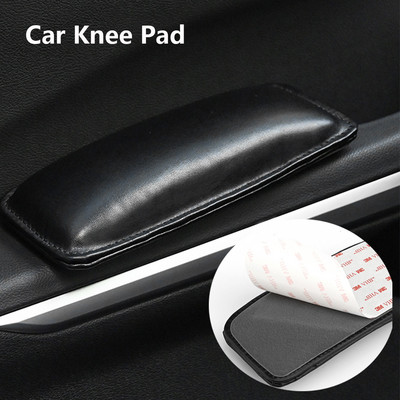 2022 Leather Knee Pad for Car Interior Pillow Cushion Memory Foam Leg Pad Thigh Support Car Accessories For Benz BMW Audi VW