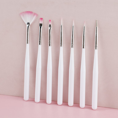 RANCAI Nail Art Brushes For Gel Polish 7PCS/Set UV Dotting Painting Drawing Pen Nail Tip for Beauty Manicure Nails Accessories