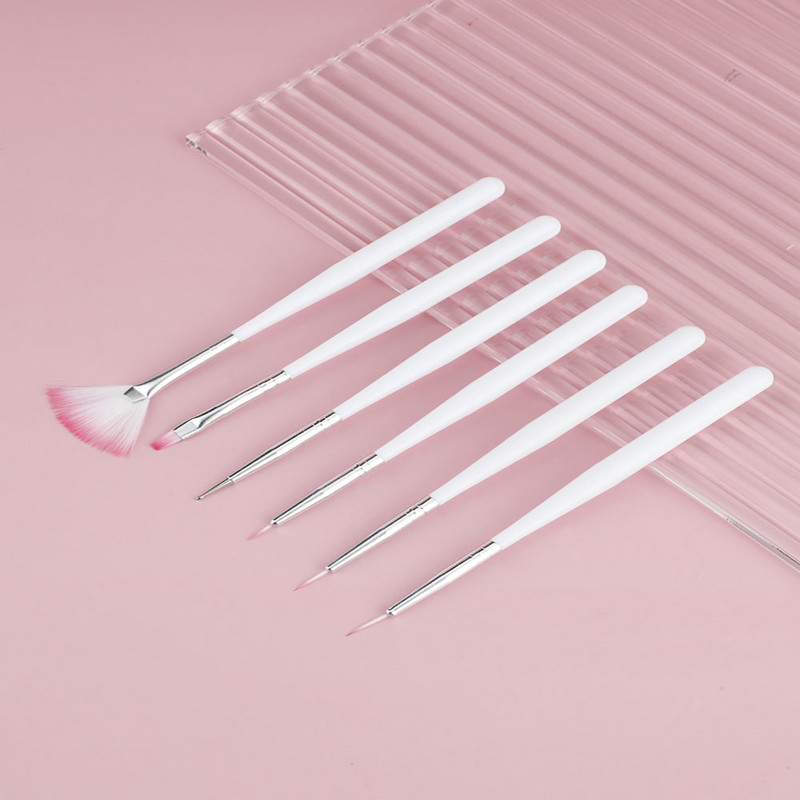 RANCAI küünekunsti pintslid geellaki jaoks 7 tk / komplekt UV-täppidega maalimiseks joonistuspliiatsi küüneots ilu maniküüri küünte tarvikud