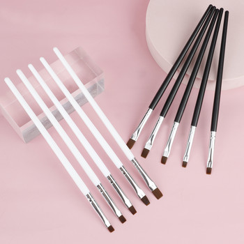 5 τμχ Nails Art Brush Pattern Phototherapy Ακρυλικό UV Gel Extension Builder Coating Painting στυλό DIY Εργαλείο αξεσουάρ μανικιούρ