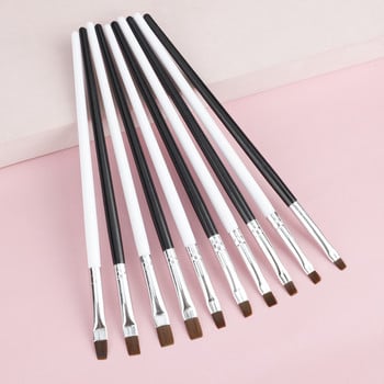 5 τμχ Nails Art Brush Pattern Phototherapy Ακρυλικό UV Gel Extension Builder Coating Painting στυλό DIY Εργαλείο αξεσουάρ μανικιούρ