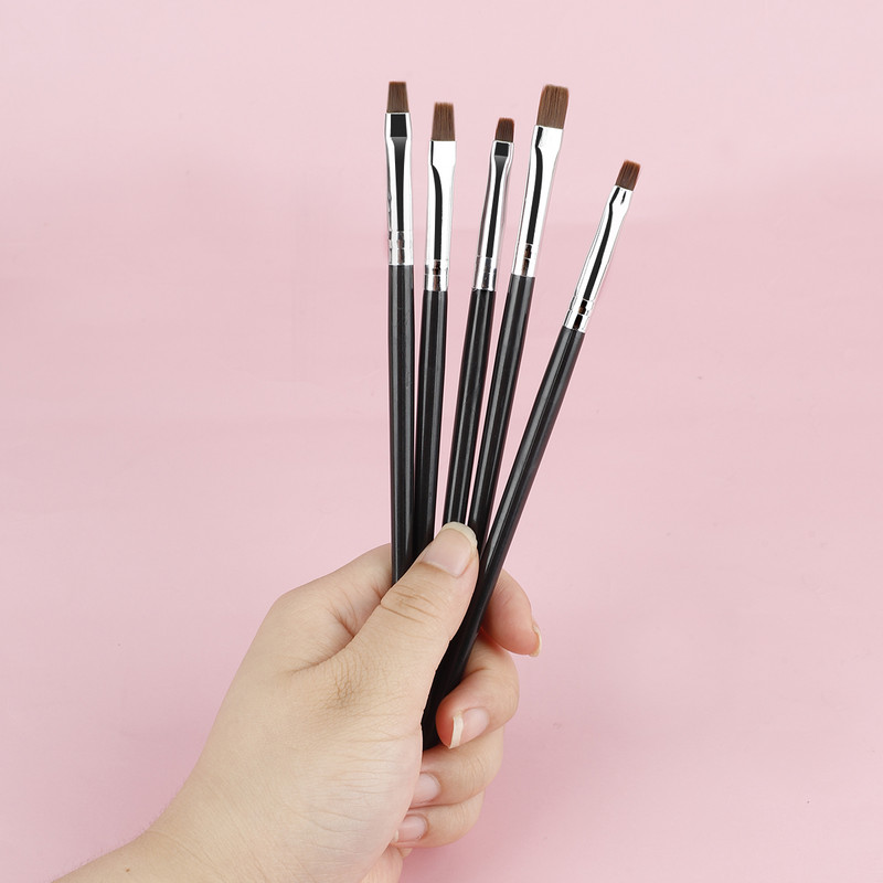 5 tk küünte kunsti pintsli muster fototeraapia akrüül UV geel pikendus kattekiht Maalimine pliiats DIY maniküüri tarvikud tööriist