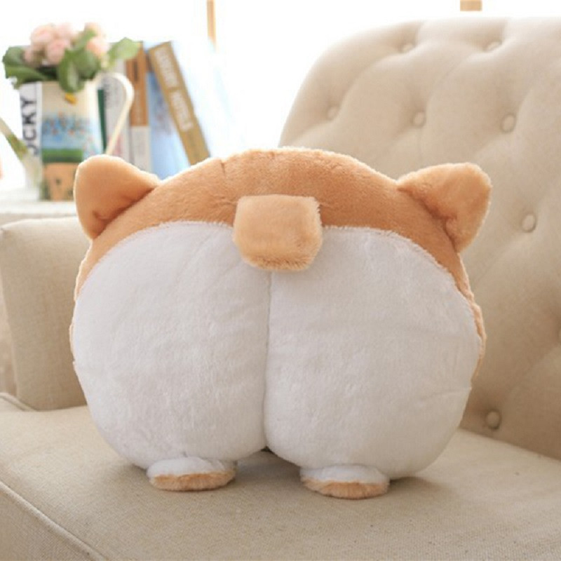 20x20cm Pernă universală pentru gât pentru mașină Scaun pentru tetieră Perne drăguțe moale în formă de fund Corgi