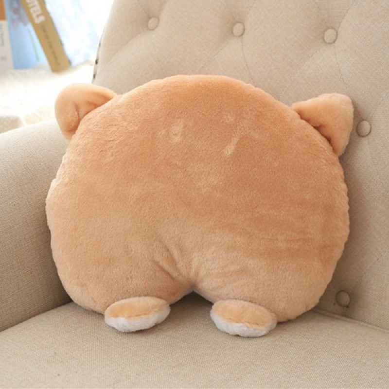 20x20cm Pernă universală pentru gât pentru mașină Scaun pentru tetieră Perne drăguțe moale în formă de fund Corgi