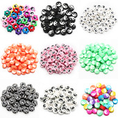 20/50/100Pcs10mm Τάι Τσι Στρογγυλός Πηλός Πολυμερής Αποστάτης Χάντρες Γιν Γιανγκ για Αξεσουάρ κολιέ βραχιολιών κατασκευής κοσμημάτων