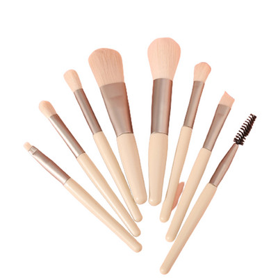 8 τμχ Μαλακά χνουδωτά πινέλα καλλυντικών σετ Σετ πινέλων μακιγιάζ με τσάντα αποθήκευσης PVC Δώρο για τα γενέθλια του Αγίου Βαλεντίνου Ημέρα της Γυναίκας EIG88