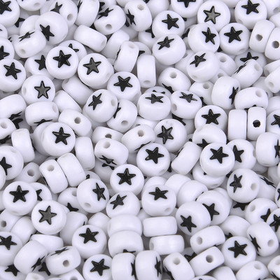 7x4mm 100 τμχ Αστείες ακρυλικές χάντρες Smiley Στρογγυλές χάντρες έκφρασης προσώπου για κοσμήματα που κατασκευάζουν DIY Αξεσουάρ κολιέ βραχιολιών