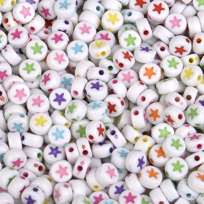 7x4mm 100 τμχ Αστείες ακρυλικές χάντρες Smiley Στρογγυλές χάντρες έκφρασης προσώπου για κοσμήματα που κατασκευάζουν DIY Αξεσουάρ κολιέ βραχιολιών