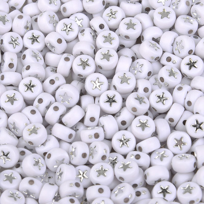 7x4mm 100 τμχ Αστείες ακρυλικές χάντρες Smiley Στρογγυλές χάντρες έκφρασης προσώπου για κοσμήματα που κατασκευάζουν DIY Αξεσουάρ κολιέ βραχιολιών