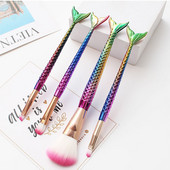 Νέα Hot 4 τμχ/σετ Super Soft Mermaid Brushes Makeup Facial Brush Soft Skin Friendly Smooth Touch Brushes for Makeup Grooming Tool