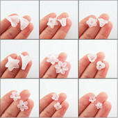 Mood Uued akrüülist võlusid jäätunud plastikust sarv lumehelves täht ristik Retro vahehelmed otsakatted valged